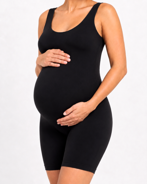 Jumpsuit corto para embarazo negro
